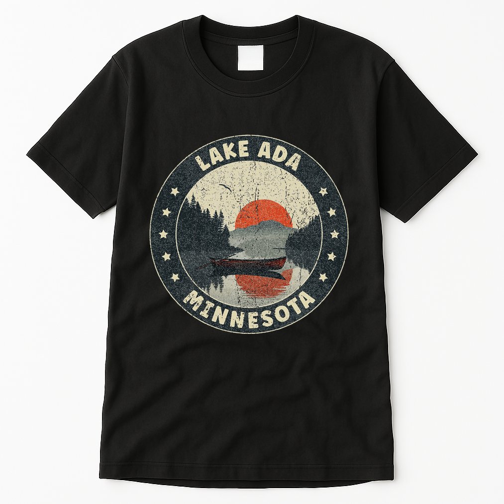 Vintage Lake Ada Minnesota Sunset Tall T-Shirt