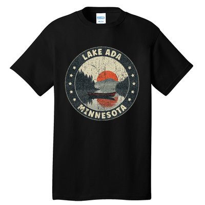 Vintage Lake Ada Minnesota Sunset Tall T-Shirt