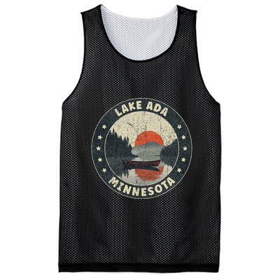 Vintage Lake Ada Minnesota Sunset Mesh Reversible Basketball Jersey Tank