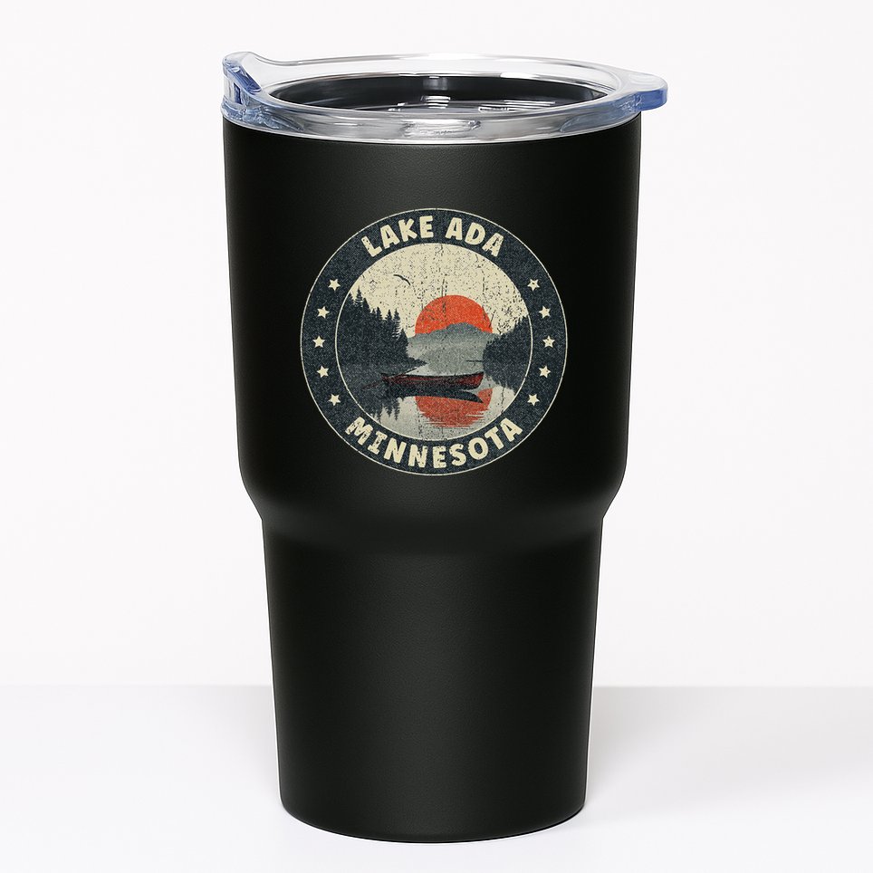 Vintage Lake Ada Minnesota Sunset Tumbler