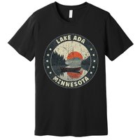 Vintage Lake Ada Minnesota Sunset Premium T-Shirt