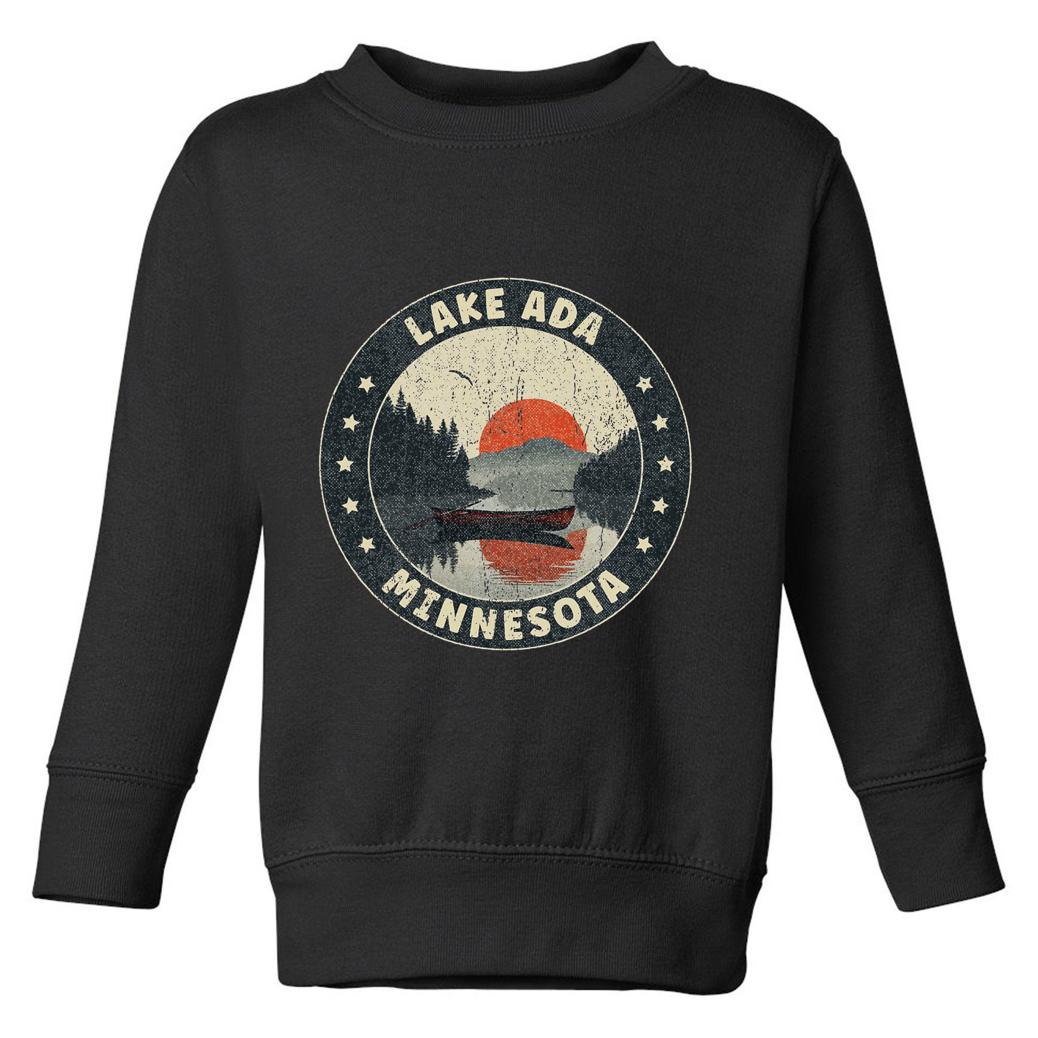 Vintage Lake Ada Minnesota Sunset Toddler Sweatshirt