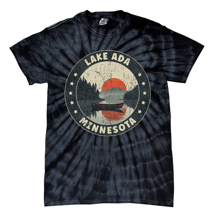 Vintage Lake Ada Minnesota Sunset Tie-Dye T-Shirt