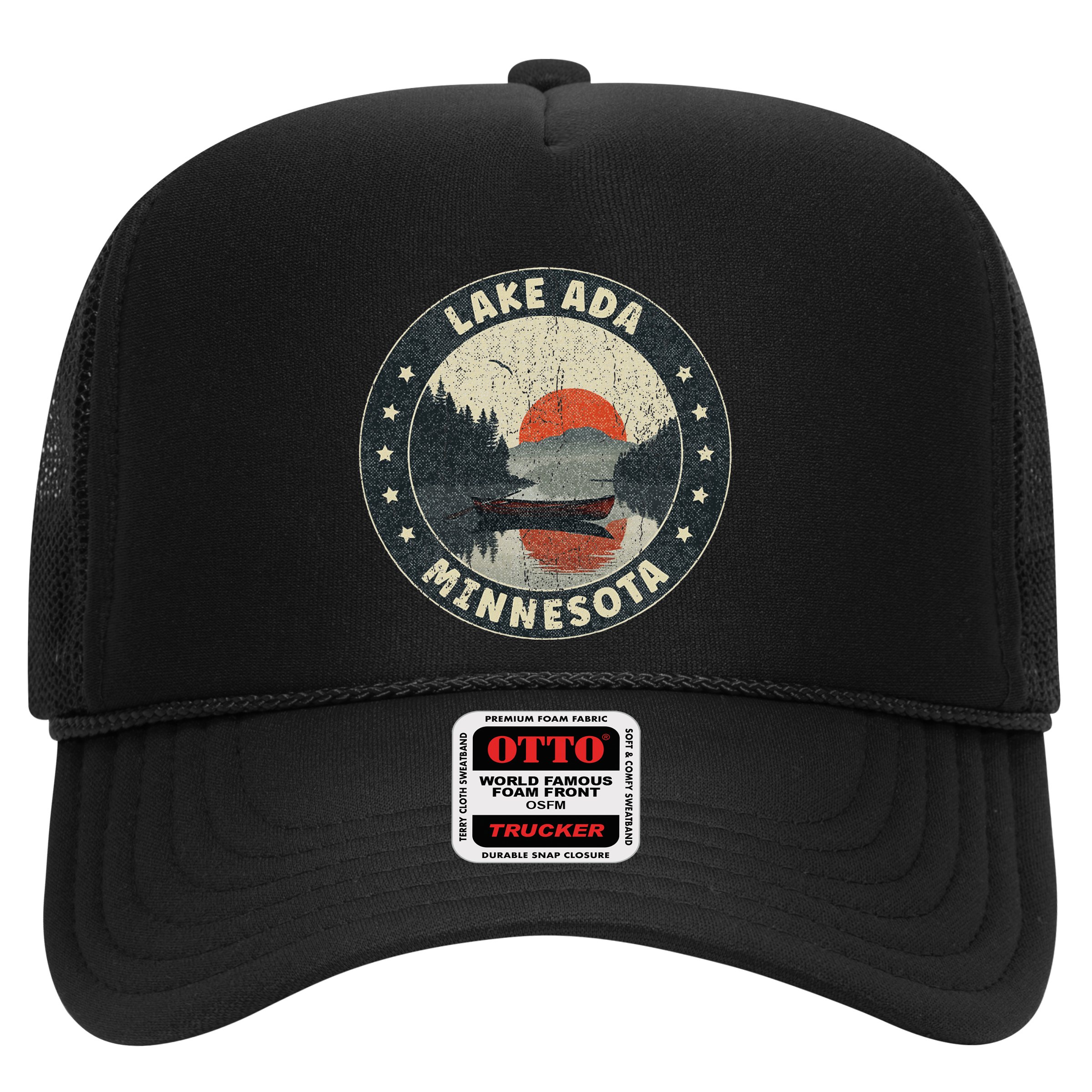 Vintage Lake Ada Minnesota Sunset Hat