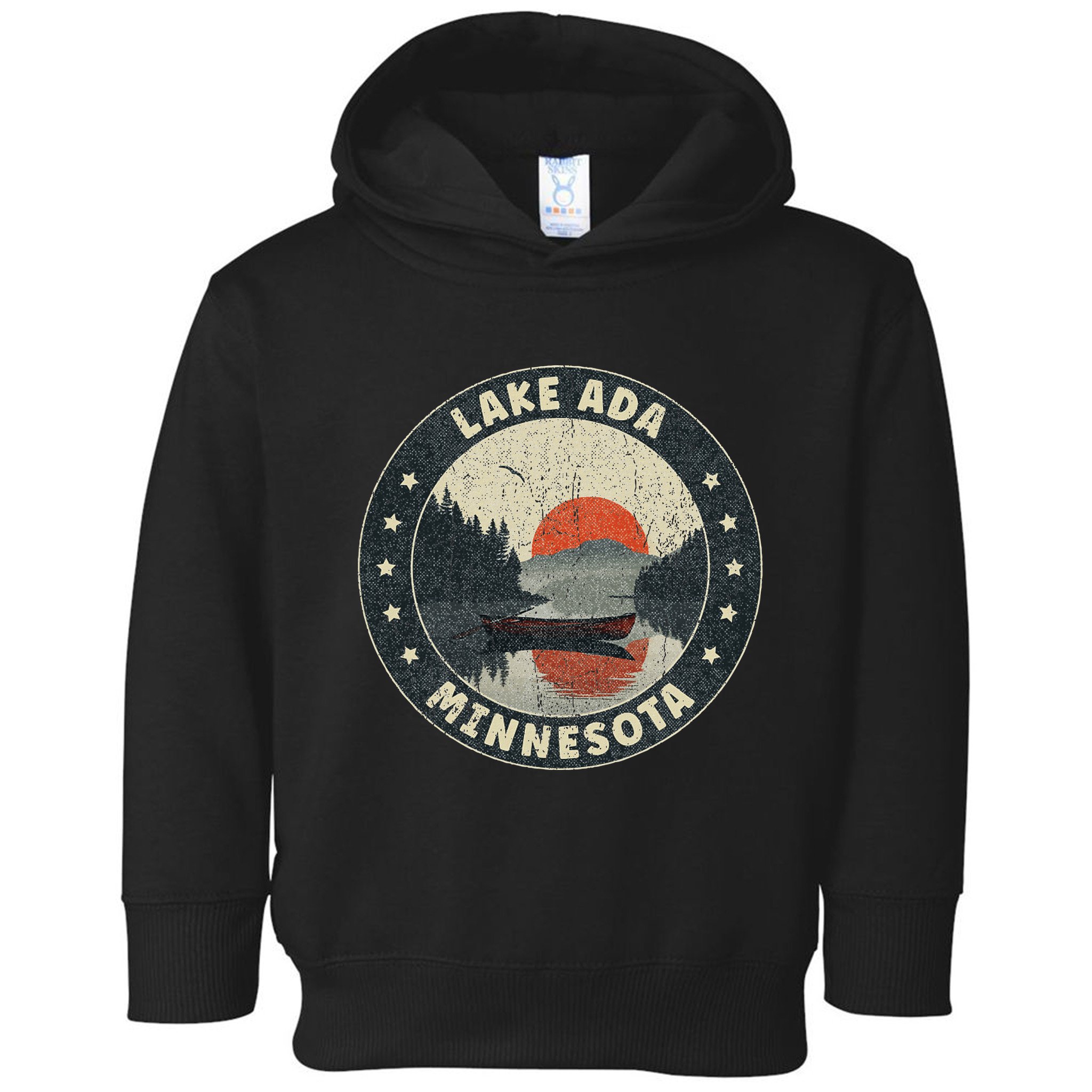 Vintage Lake Ada Minnesota Sunset Toddler Hoodie