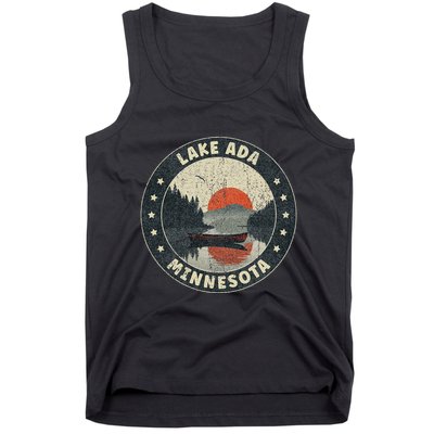 Vintage Lake Ada Minnesota Sunset Tank Top