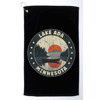 Vintage Lake Ada Minnesota Sunset Golf Towel