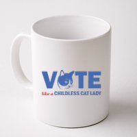 Vote Like A Childless Cat Lady Funny Voting Kamala Coffee Mug