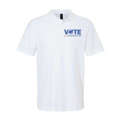 Vote Like A Childless Cat Lady Funny Voting Kamala Softstyle Adult Sport Polo