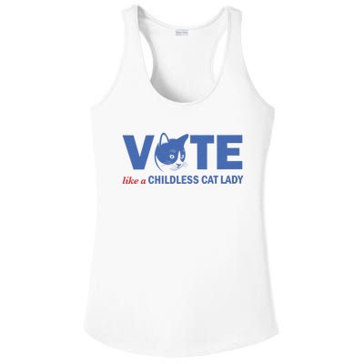 Vote Like A Childless Cat Lady Funny Voting Kamala Ladies PosiCharge Competitor Racerback Tank