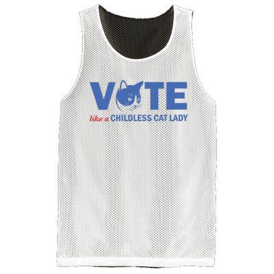 Vote Like A Childless Cat Lady Funny Voting Kamala Mesh Reversible Basketball Jersey Tank