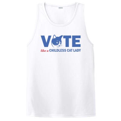 Vote Like A Childless Cat Lady Funny Voting Kamala PosiCharge Competitor Tank