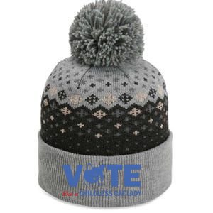 Vote Like A Childless Cat Lady Funny Voting Kamala The Baniff Cuffed Pom Beanie