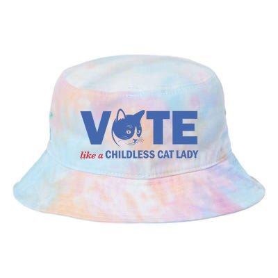 Vote Like A Childless Cat Lady Funny Voting Kamala Tie Dye Newport Bucket Hat