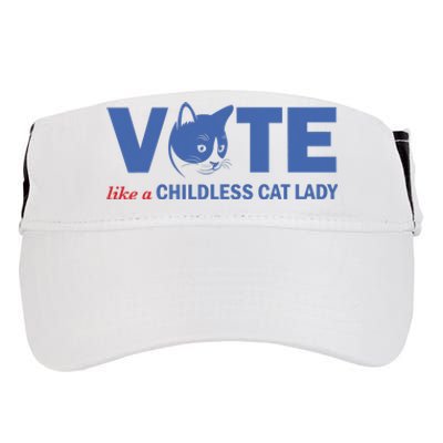 Vote Like A Childless Cat Lady Funny Voting Kamala Adult Drive Performance Visor