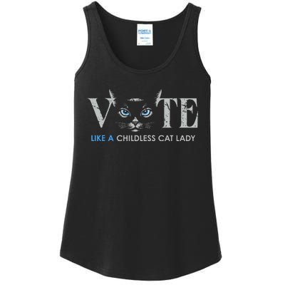 Vote Like A Childless Cat Lady Election 2024 Cat Ladies Ladies Essential Tank