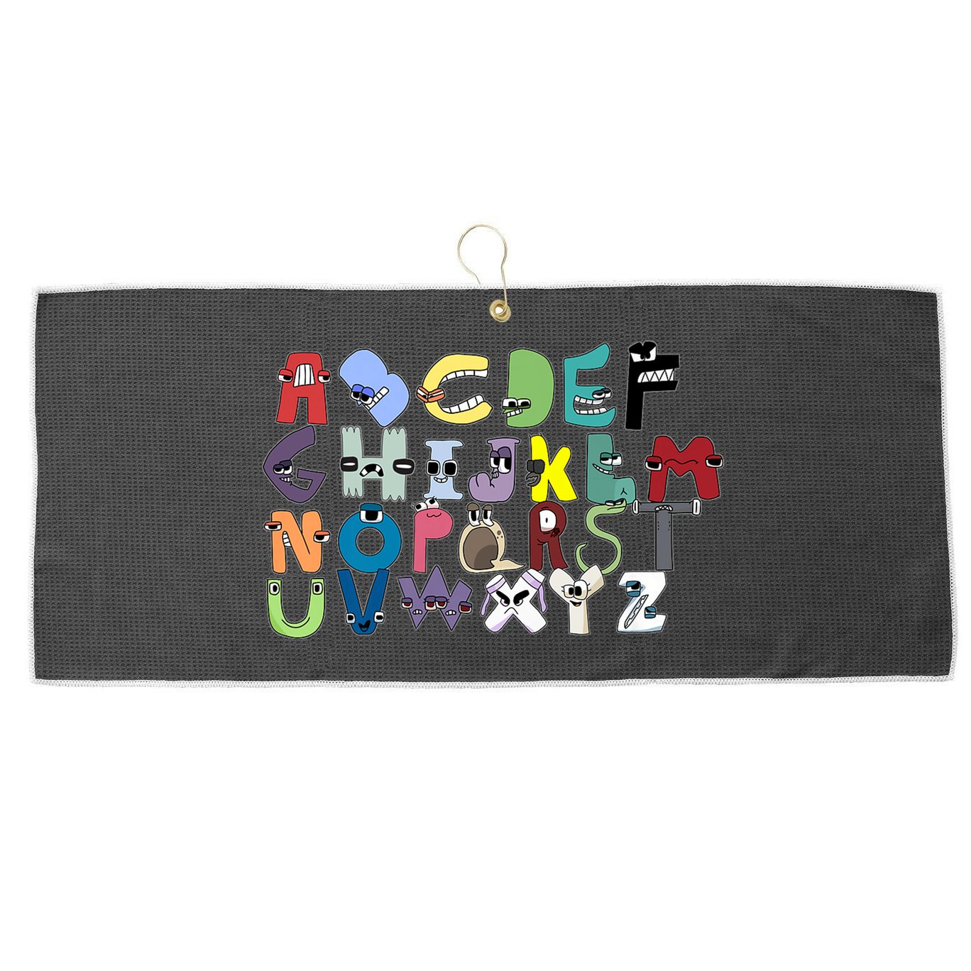 Villain Letter Abc Costumes Matching Evil Alphabet Lore Large Microfiber Waffle Golf Towel