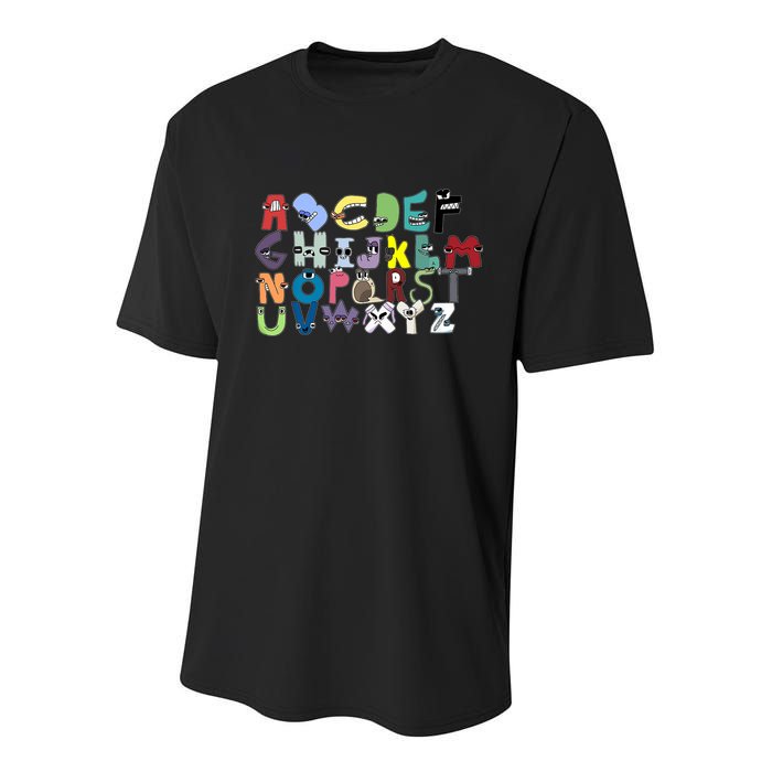 Villain Letter Abc Costumes Matching Evil Alphabet Lore Youth Performance Sprint T-Shirt