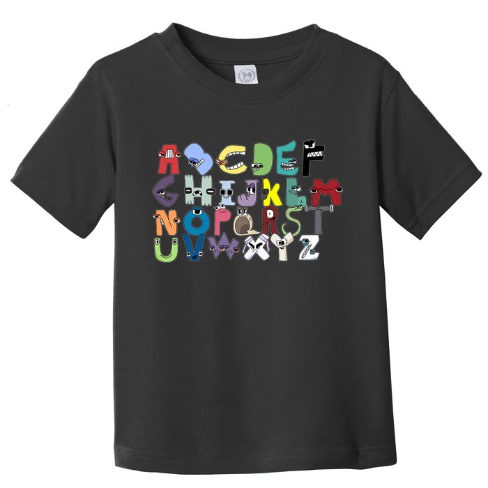 Villain Letter Abc Costumes Matching Evil Alphabet Lore Toddler T-Shirt
