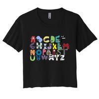 Villain Letter Abc Costumes Matching Evil Alphabet Lore Women's Crop Top Tee