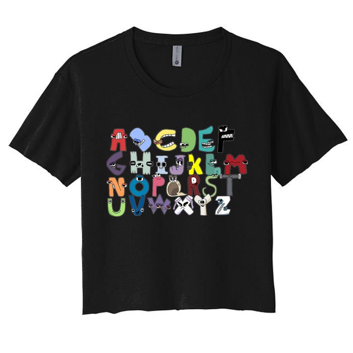 Villain Letter Abc Costumes Matching Evil Alphabet Lore Women's Crop Top Tee