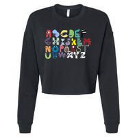 Villain Letter Abc Costumes Matching Evil Alphabet Lore Cropped Pullover Crew