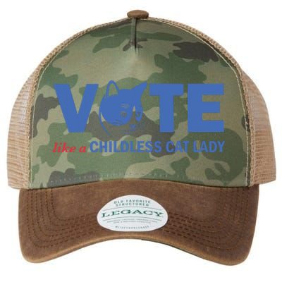 Vote Like A Childless Cat Lady Legacy Tie Dye Trucker Hat