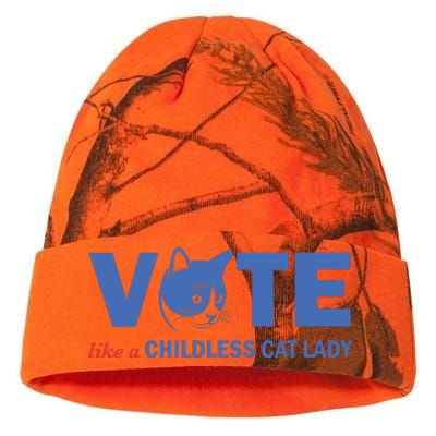 Vote Like A Childless Cat Lady Kati Licensed 12" Camo Beanie