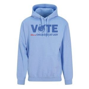 Vote Like A Childless Cat Lady Funny Voting Kamala President Kamalaharris Unisex Surf Hoodie