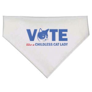 Vote Like A Childless Cat Lady Funny Voting Kamala President Kamalaharris USA-Made Doggie Bandana