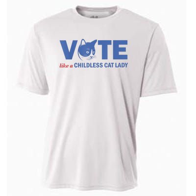 Vote Like A Childless Cat Lady Funny Voting Kamala President Kamalaharris Cooling Performance Crew T-Shirt