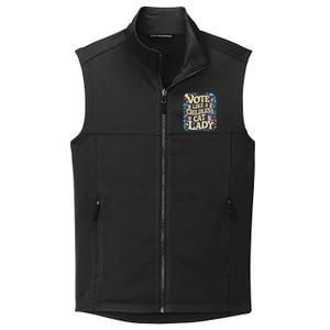 Vote Like A Childless Cat Lady Is Voting Kamala President Kamalaharris Collective Smooth Fleece Vest