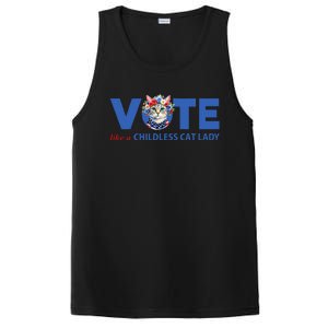 Vote Like A Childless Cat Lady Floral Cat Vote For Kamala PosiCharge Competitor Tank