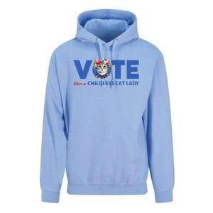 Vote Like A Childless Cat Lady Floral Cat Vote For Kamala Unisex Surf Hoodie