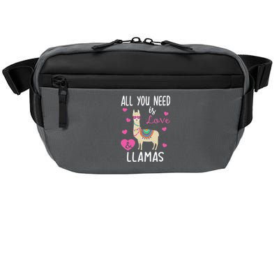 Valentine Llama All You Need Is Love & Llamas Gifts Crossbody Pack