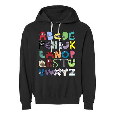 Villain Letter Abc Costume Boys Matching Evil Alphabet Lore Garment-Dyed Fleece Hoodie