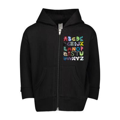 Villain Letter Abc Costume Boys Matching Evil Alphabet Lore Toddler Zip Fleece Hoodie