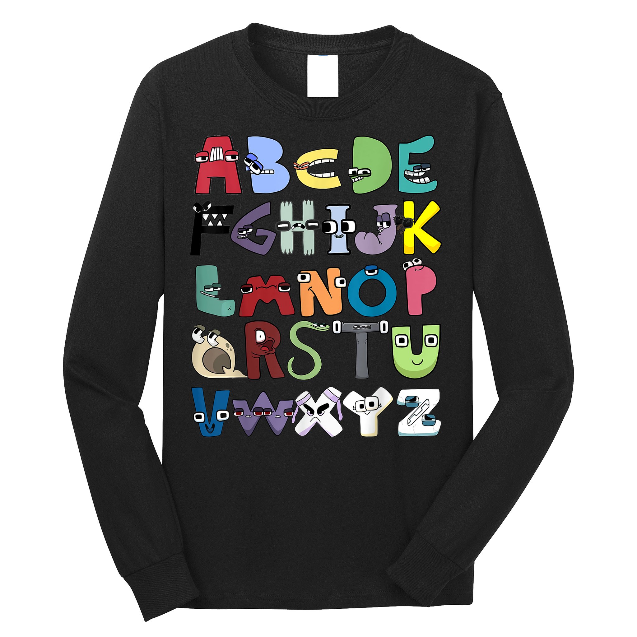 Villain Letter Abc Costume Boys Matching Evil Alphabet Lore Long Sleeve Shirt