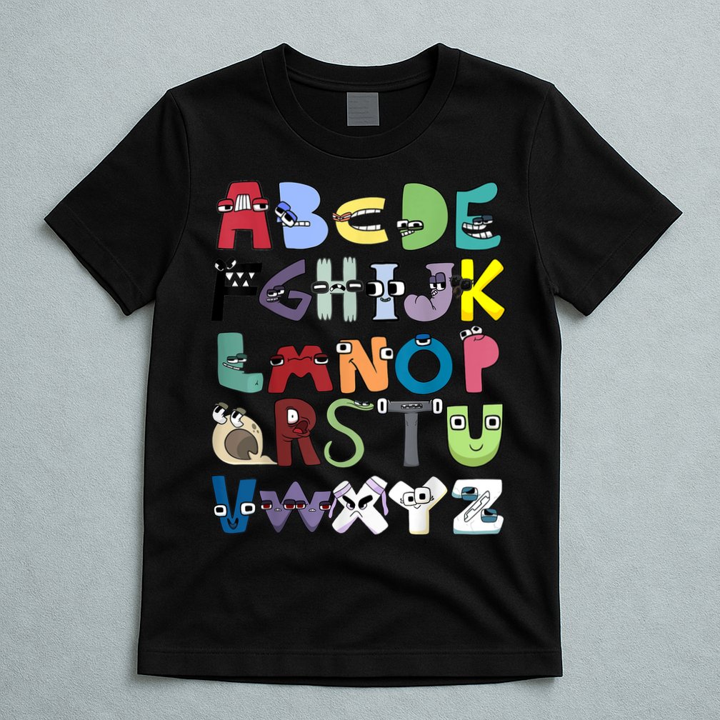 Villain Letter Abc Costume Boys Matching Evil Alphabet Lore T-Shirt