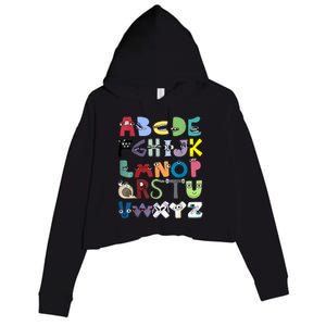 Villain Letter Abc Costume Boys Matching Evil Alphabet Lore Crop Fleece Hoodie