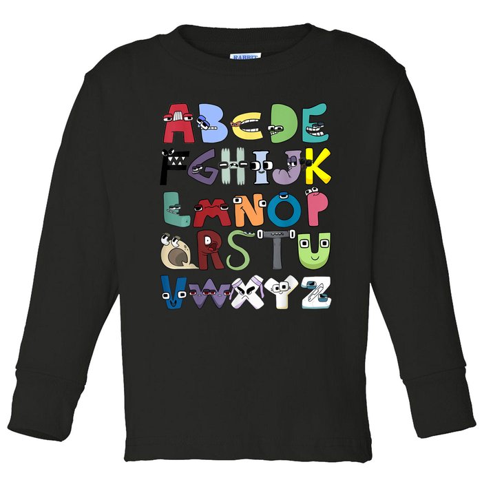 Villain Letter Abc Costume Boys Matching Evil Alphabet Lore Toddler Long Sleeve Shirt