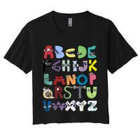 Villain Letter Abc Costume Boys Matching Evil Alphabet Lore Women's Crop Top Tee