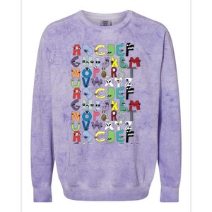 Villain Letter Abc Costume Boys Matching Evil Alphabet Lore Colorblast Crewneck Sweatshirt