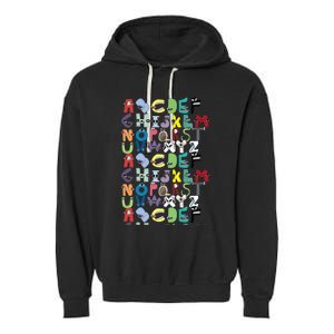 Villain Letter Abc Costume Boys Matching Evil Alphabet Lore Garment-Dyed Fleece Hoodie