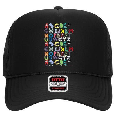 Villain Letter Abc Costume Boys Matching Evil Alphabet Lore High Crown Mesh Back Trucker Hat