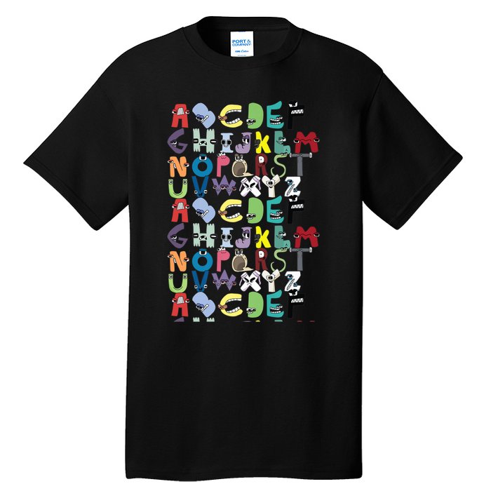 Villain Letter Abc Costume Boys Matching Evil Alphabet Lore Tall T-Shirt