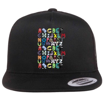 Villain Letter Abc Costume Boys Matching Evil Alphabet Lore Flat Bill Trucker Hat