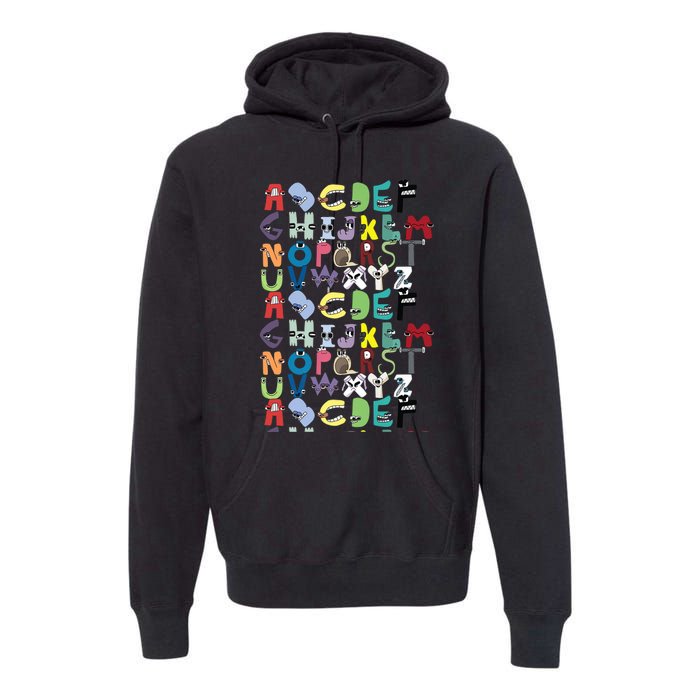 Villain Letter Abc Costume Boys Matching Evil Alphabet Lore Premium Hoodie