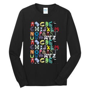 Villain Letter Abc Costume Boys Matching Evil Alphabet Lore Tall Long Sleeve T-Shirt