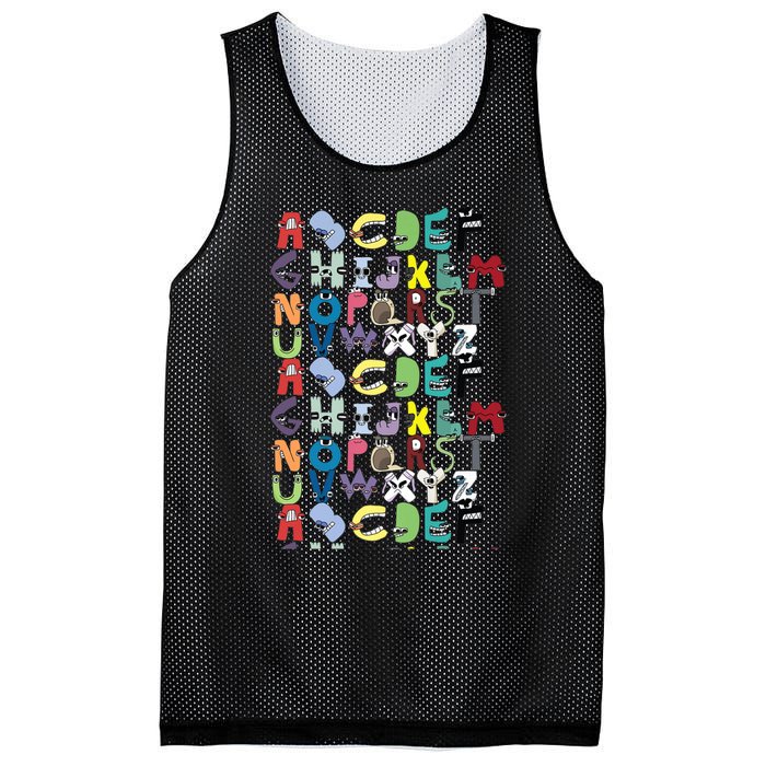 Villain Letter Abc Costume Boys Matching Evil Alphabet Lore Mesh Reversible Basketball Jersey Tank